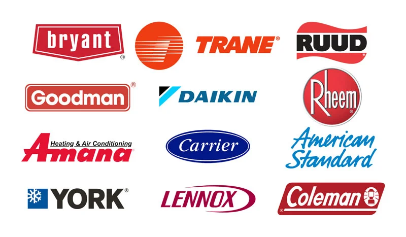 HVAC equipment brands serviced by Vision Air