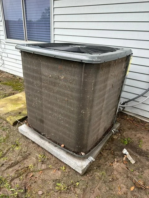 AC maintenance tune-up on a residential condenser unit